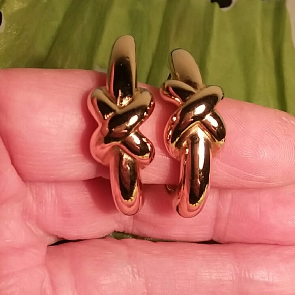 Givenchy Jewelry - 😎VTG😎 Givenchy gold-tone half hoop earrings